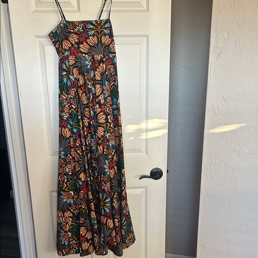 Olivaceous Multicolor Floral Maxi Dress